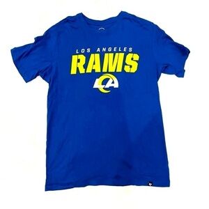 47 Los Angeles Rams LA NFC NFL Blue Short Sleeve Graphic Football T-Shirt Size S